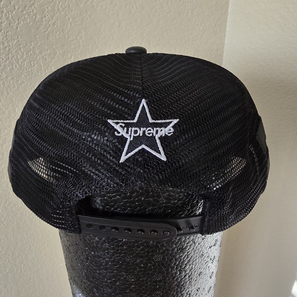 Supreme/Vanson Leather Black Mesh 6-Panel Cap - Picture 4 of 10